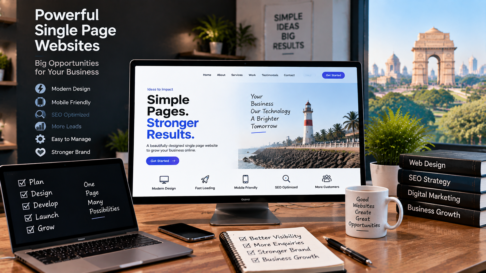 Best single page website building company in India creating responsive one page websites with SEO and business growth features