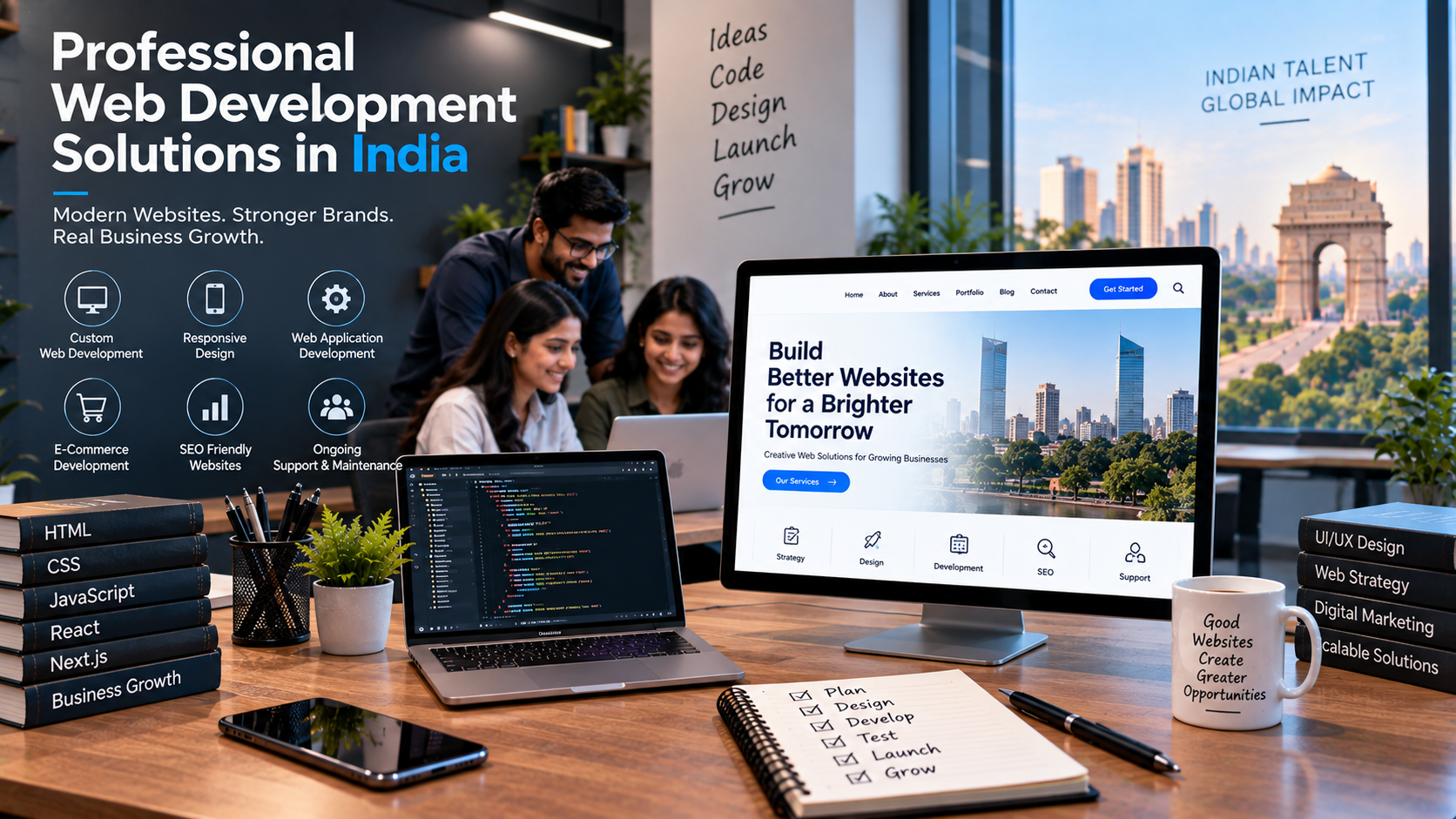 Best web development company in India creating responsive websites and web applications with modern design and scalable technology