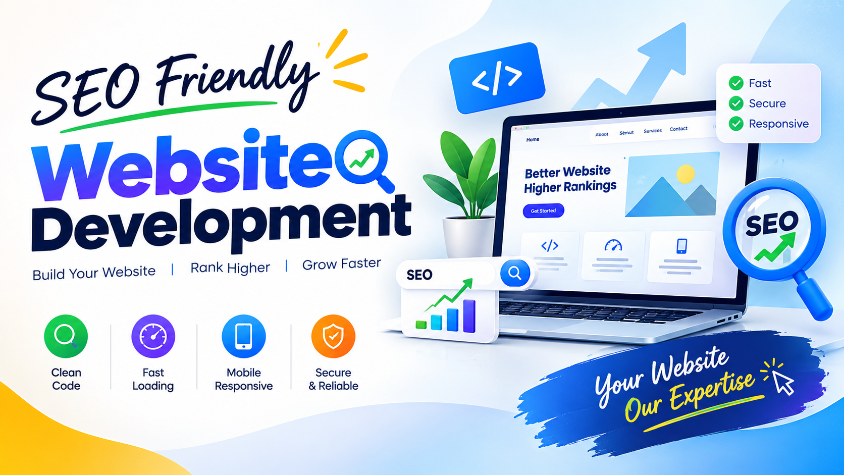 SEO friendly website development company in India creating optimized business websites
