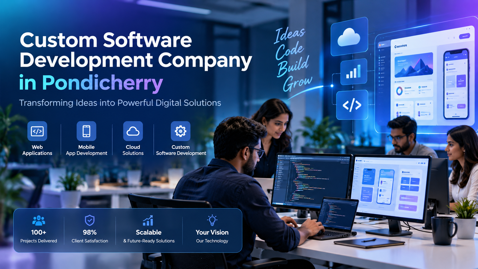 Custom software development company in Pondicherry creating scalable business software solutions