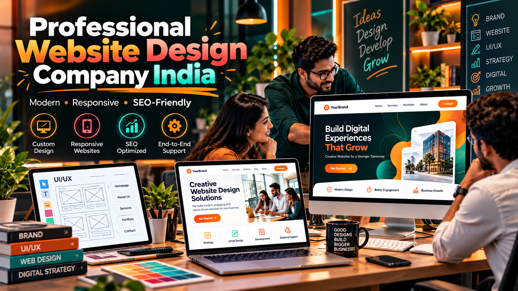 Professional website design company in India creating modern business websites