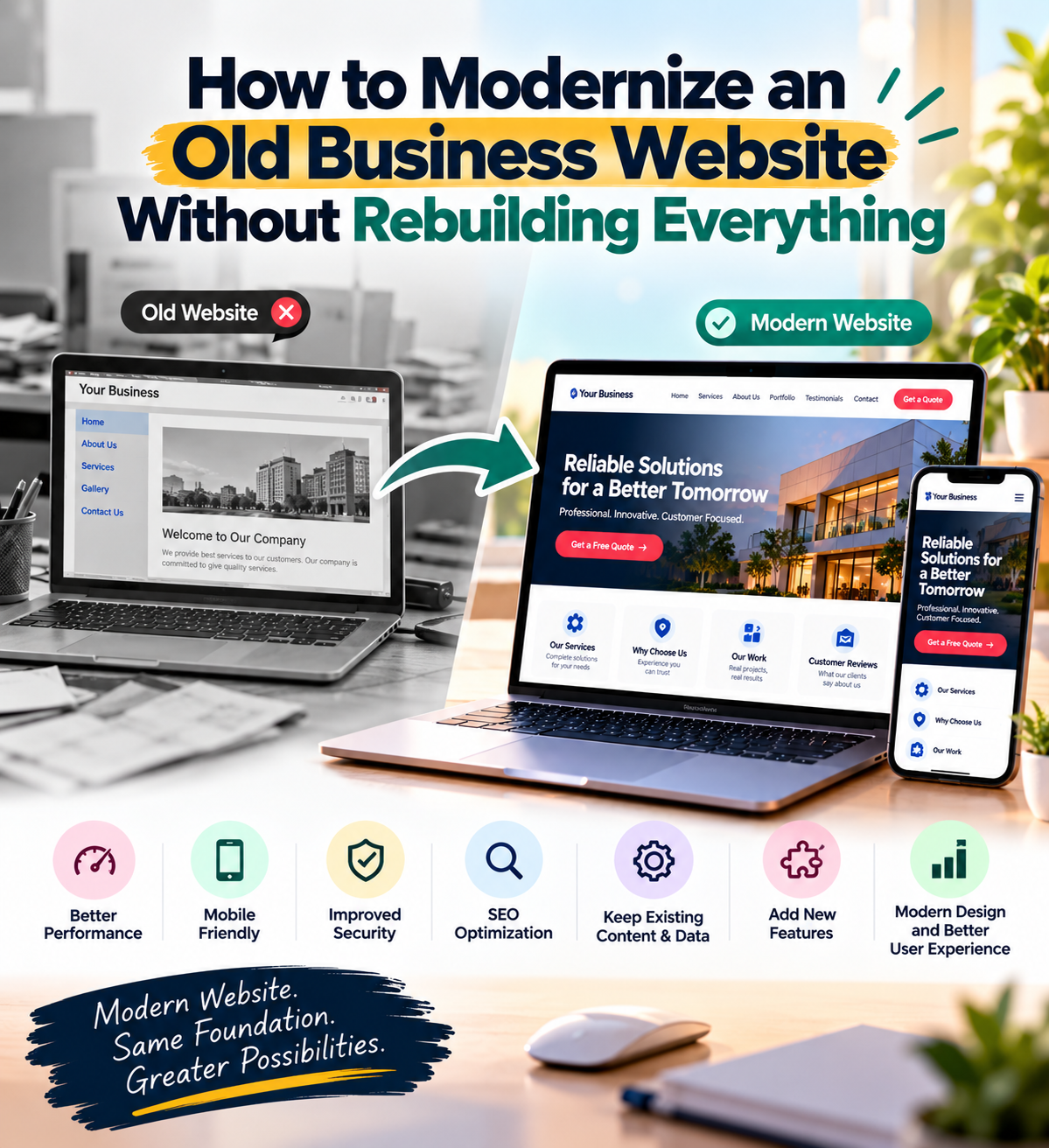 How to Modernize an Old Business Website Without Rebuilding Everything