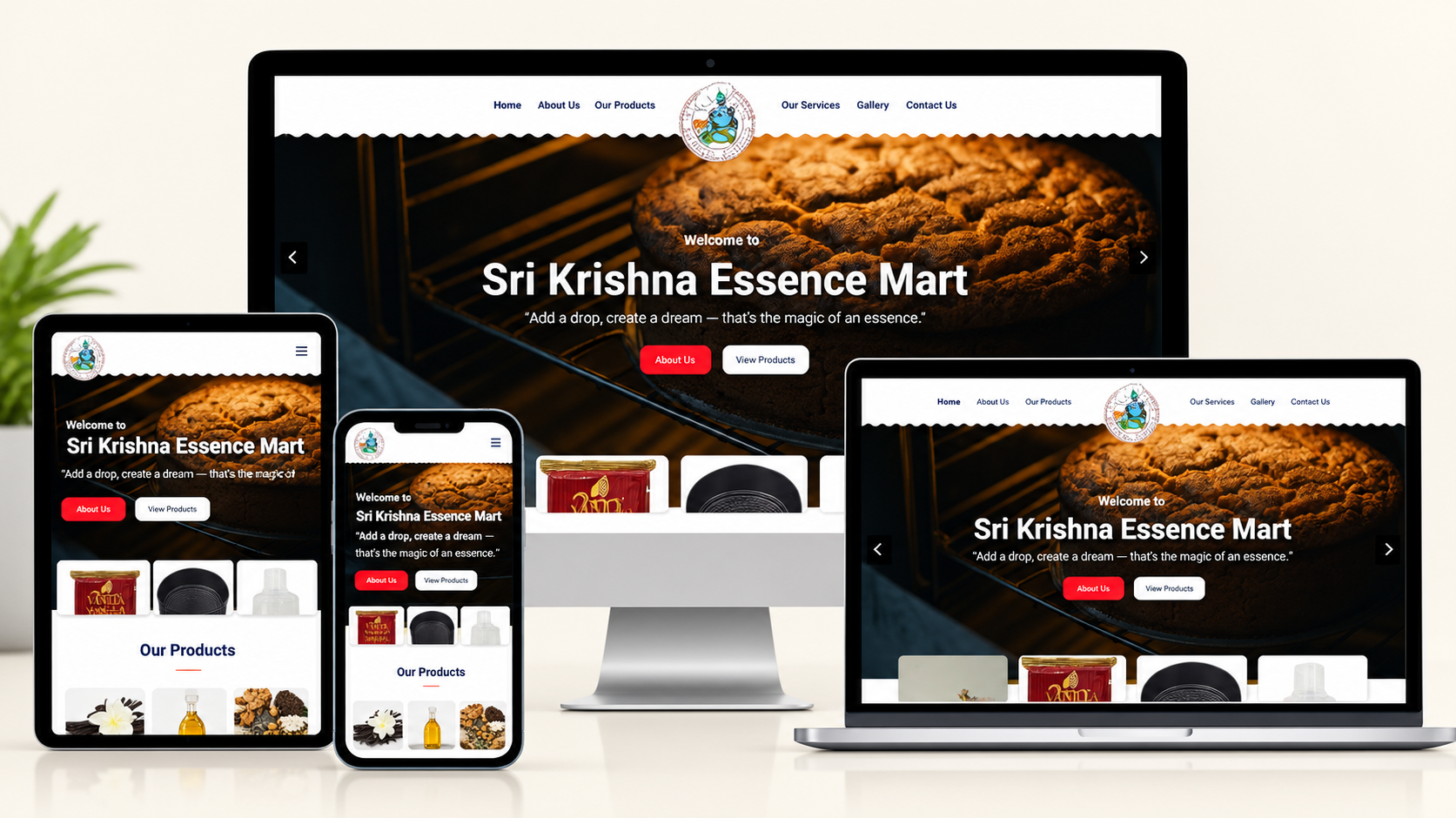 Sri Krishna Essence Mart premium cake essences fruit crushes and baking supplies in Pondicherry