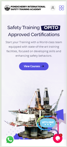 PISTA Offshore safety training responsive mobile website